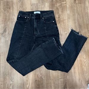 Abercrombie & fitch high rise skinny jeans split hem - black